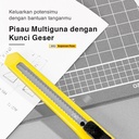 Deli Cutter / Pisau Pemotong Auto-lock System Tajam Anti Karat 2052