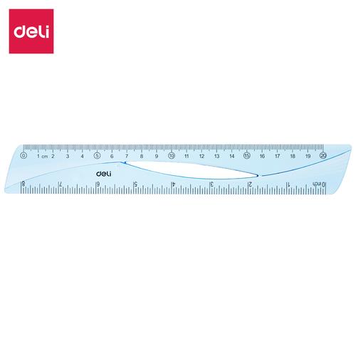 Deli Ruler / Penggaris 20 CM Kokoh Pengukuran CM dan Inch EH10