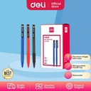 Deli Ballpoint Retracable Pen / Pulpen Bolpoin Cetek 0.7mm 6546S