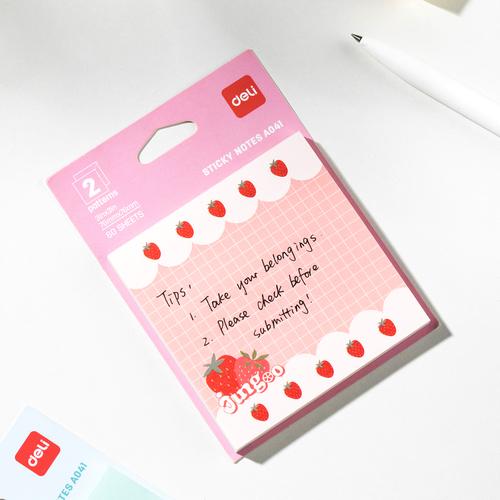 Deli Sticky Notes / Memo Tempel Lucu 60 Lembar Merekat Kuat EA041