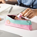 Deli Pencil Pouch / Tempat Pensil Kain 2Lapis 20CM Gambar Lucu EH908