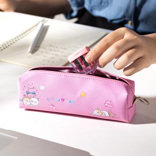 Deli Pencil Pouch / Tempat Pensil Mi You Warna Pastel Lucu 20 CM EH902