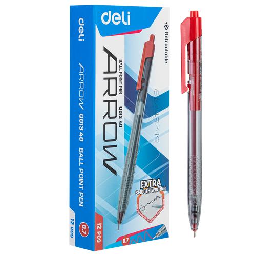 Deli Ballpoint Pen Retracable/Pulpen Cetek 0.7mm Isi 12pcs/box EQ013X0