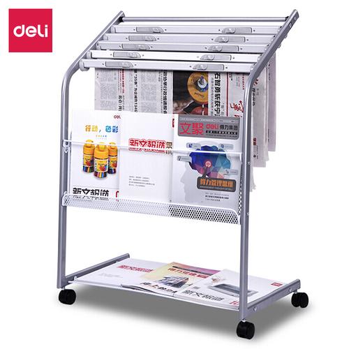 Deli Magazine Rack / Rak Koran&Majalah Alumunium 84cm Tahan Lama 9302