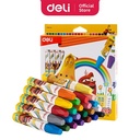 Deli Larva Oil Pastel / Oil Pastel 12/24C Hexagonal Warna Cerah EC201