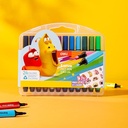 Deli Larva Felt Pen/Spidol Warna 12/24C Mudah Dicuci Warna Cerah EC153