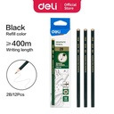 Deli Combo ATK Ekonomis 60pcs Pensil Kayu 2B Free Rautan+Penghapus