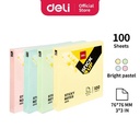 Deli Combo ATK Ekonomis 8pcs Sticky Notes Tempel 76mm Free Mini Cutter