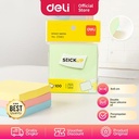 Deli Sticky Notes / Memo Tempel 8cm Berbagai Warna 100 Lembar 21583