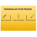 Deli Cutter / Pisau Pemotong Auto-lock System Tajam Anti Karat 2052