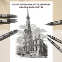 Deli Permanent Marker / Spidol Permanen Double Tip 0.5 & 1.2 mm 6823