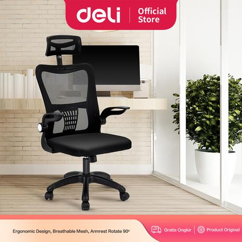 Deli Kursi Kantor / Kursi Kerja Jaring dengan Senderan Kepala E492X