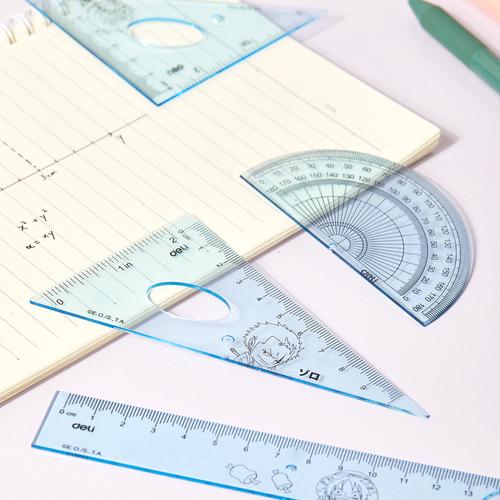 Deli School Ruler Set/ Set Penggaris Sekolah 4in1 Edisi One Piece EH17