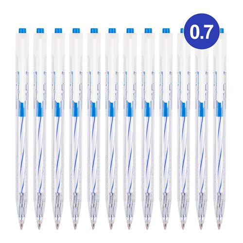 Deli Ballpoint Pen Pulpen Retracable 0.7mm Isi 12 pcs/box EQ24