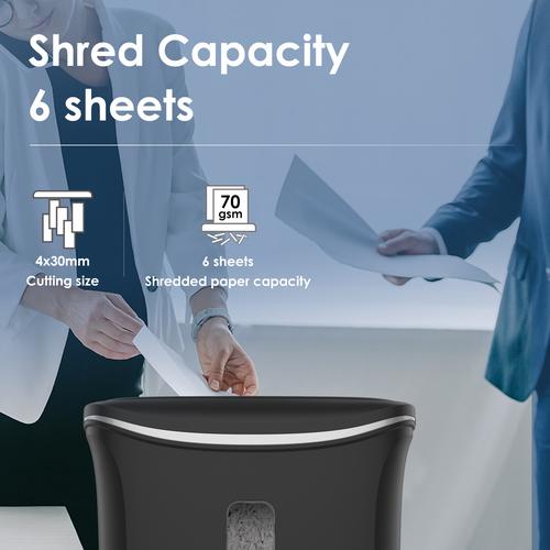 Deli Paper Shredder / Penghancur Kertas Otomatis Kapasitas 6Lbr E9945