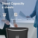Deli Paper Shredder / Penghancur Kertas Otomatis Kapasitas 6Lbr E9945