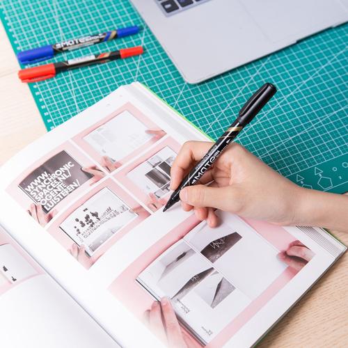 Deli Combo ATK Ekonomis 24pcs Spidol Permanent Hitam Free Highlighter