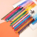 Deli EC00307 Pensil Warna 12 Warna dengan Bonus Rautan Pensil Diatas