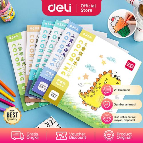 Deli Buku mewarnai cover animasi , kualitas kertas bagus random 73353