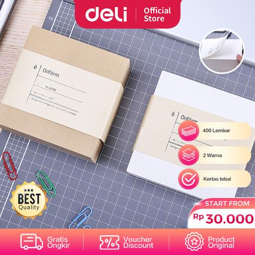 Deli Memo Paper / Kertas Memo Warna Putih Gading/Coklat 400Lmbr 2170X