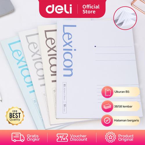 Deli Buku Tulis kantor 38 lembar/58 lembar Ukuran B5 7987 7988
