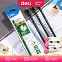 Deli Graphite Pencil / Pensil Kayu 2B Isi 12pcs Kualitas Bagus EC88