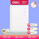 Deli Spiral Notebook / Buku Spiral Cover PP Transparant A5 60L LPA560