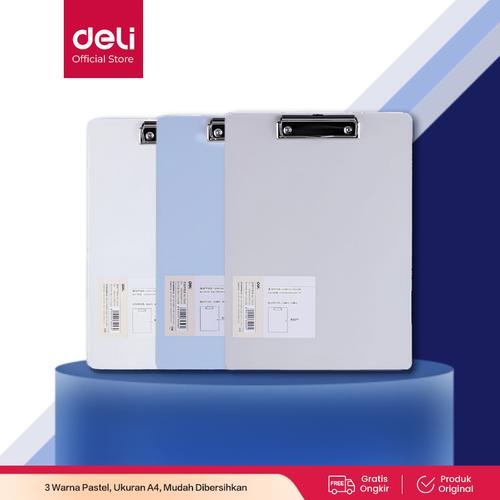 Deli Clipboard / Papan Jalan A4 Warna Pastel PP Foam 3 Warna 72492