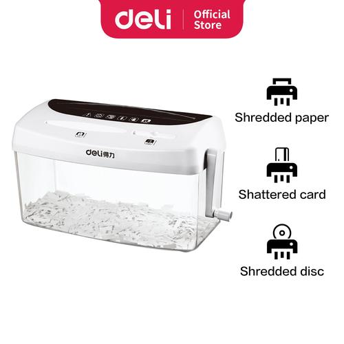 Deli Paper Shredder Penghancur Kertas Manual A4 Uk 4 Liter 9935