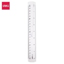 Deli School Drafting/Penggaris Transparan 20cm Dengan Pegangan EG01612
