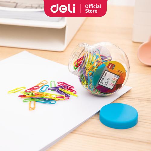 Deli Paper Clip /Klip Kertas Kebutuhan Kantor Multi Warna 29 mm E0053