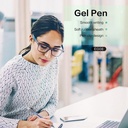 Deli Ultra Smooth Ink Office Gel Pen/Pulpen Gel 0.5mm Tinta Hitam EG08
