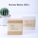 Deli Memo Paper / Kertas Memo Warna Putih Gading/Coklat 400Lmbr 2170X