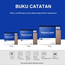 Deli Report Pad / Buku Memo A5 /A6 Sampul Biru 70 Lembar 771X