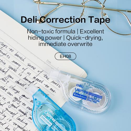 Deli Correction Tape / Tip-X Kertas 5mm*6m/8m/12m EH08 EH333 EH350