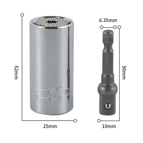 Deli Socket Universal 3/8 inch 7-19mm Chrome vanadium DL92441
