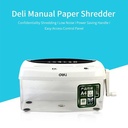 Deli Paper Shredder Penghancur Kertas Manual A4 Uk 4 Liter 9935