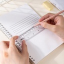 Deli School Drafting/Penggaris Transparan 20cm Dengan Pegangan EG01612