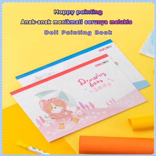 Deli Painting Book/ Buku Gambar 20Lmbr Kertas Tebal Tidak Tembus 7338X