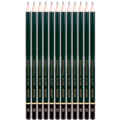 Deli Graphite Pencil 2B\Pensil Kayu 2B Hitam Pekat 12pcs/box 7084