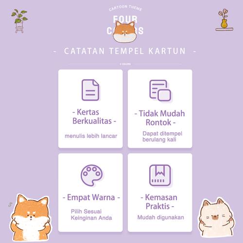 Deli Sticky Notes Berwarna dan Bermotif 30/40 Lembar 2155X 2156X