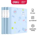 Deli Display Book / Map Dokumen A4 Warna Pastel 30/60/80 Halaman 7267X