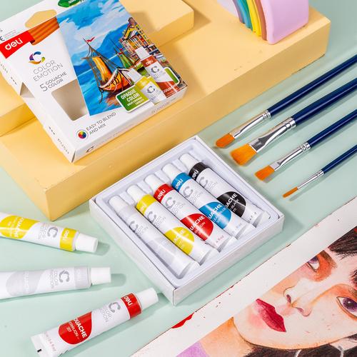 Deli Cat Gouache / Cat Guas 5/12/24 Warna Kemasan Kotak 12ml EC11