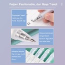 Deli Gel Pen Pulpen Gel Retractable Tinta Hitam 0.5mm A057B-01