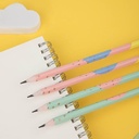 Deli Pensil Macaron pattern HB Isi 12Pcs Dilengkapi Penghapus EU54800