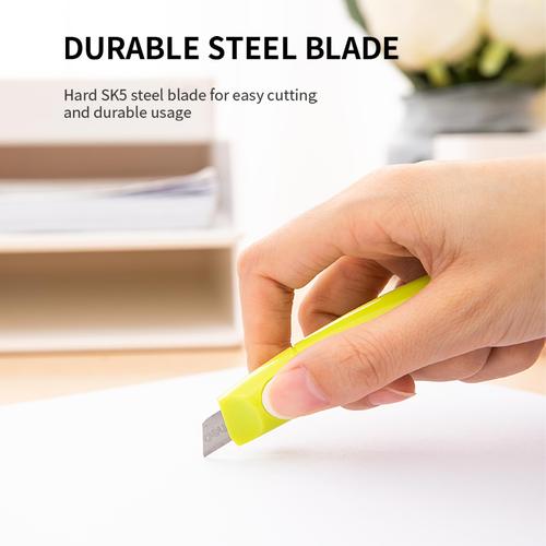 Deli Cutter Compact dengan Bilah Baja SK5 Keras, Mudah Dipotong E2020