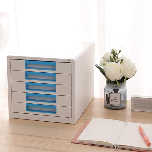 Deli File Kabinet Biru/Pink, Bahan Plastik, 5Ruang Penyimpanan EZ010XX