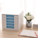 Deli File Kabinet Biru/Pink, Bahan Plastik, 5Ruang Penyimpanan EZ010XX