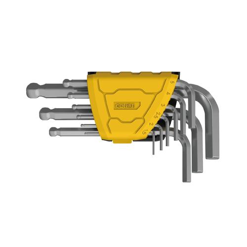 Deli Hex Keys Sets / Kunci L Bulat Set Panjang Kuat Isi 8/9pc DL23010X