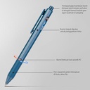 Deli Nusign Gel Pen/Gel Pen Cetek 0.5mm Tinta Hitam Warna Pastel NS559